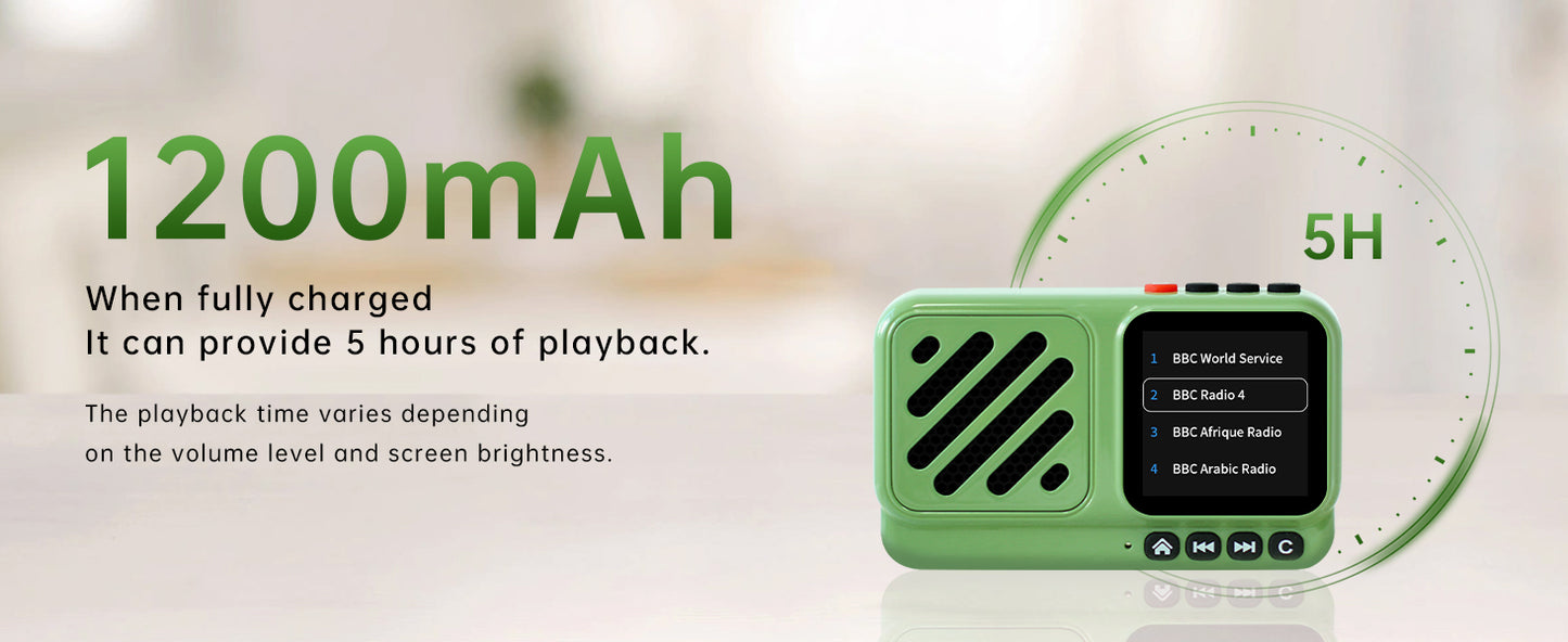 Choyong Voyager Bluetooth Speaker Internet Radio Global Version with WIFI/4G,World Radio Station,BT5.3, Electronics for Home/Travel/Outdoor mini Portable Speaker
