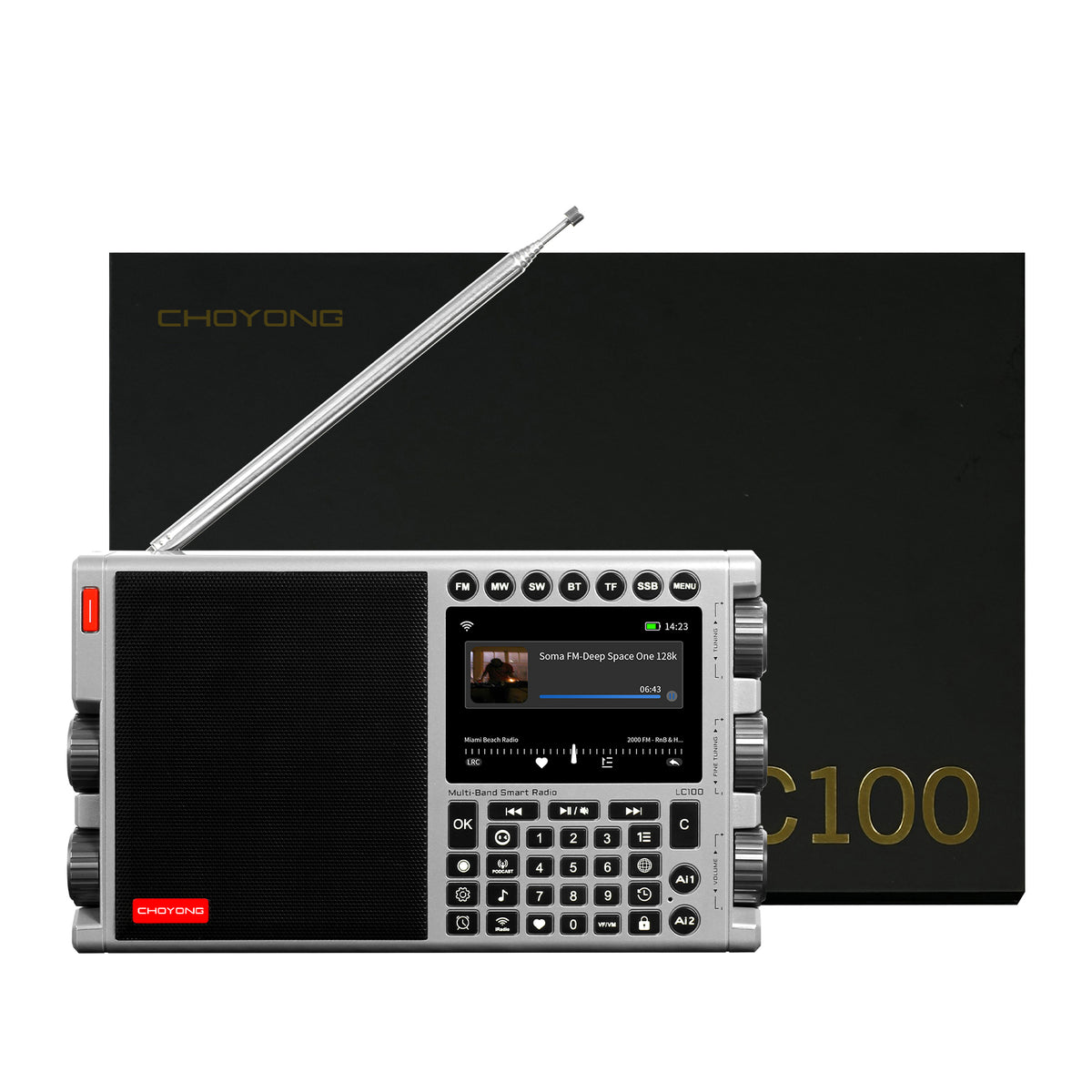 CHOYONG LC100 Internet Radio Multi-Band Smart Radio WiFi/4G Global Version