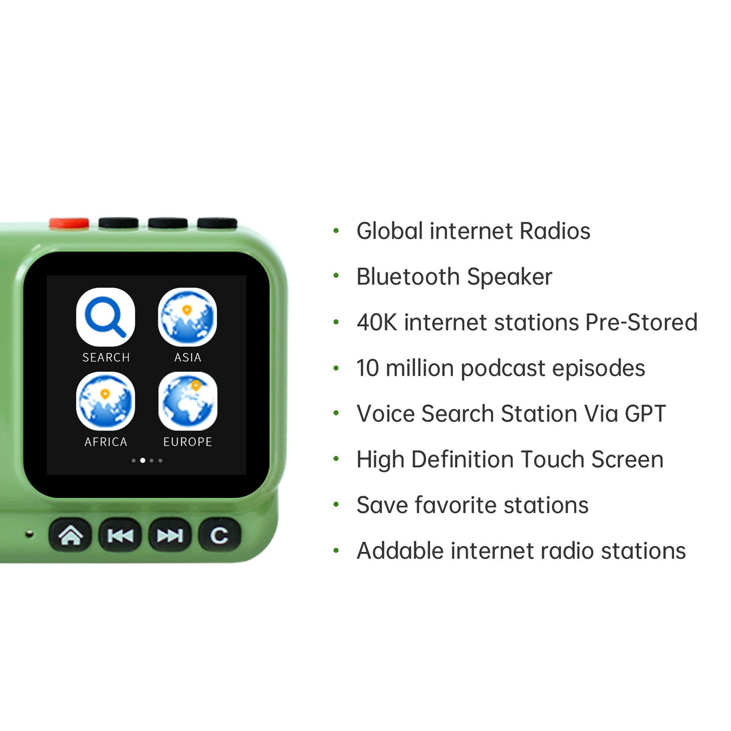 Choyong Voyager Bluetooth Speaker Internet Radio Global Version with WIFI/4G,World Radio Station,BT5.3, Electronics for Home/Travel/Outdoor mini Portable Speaker