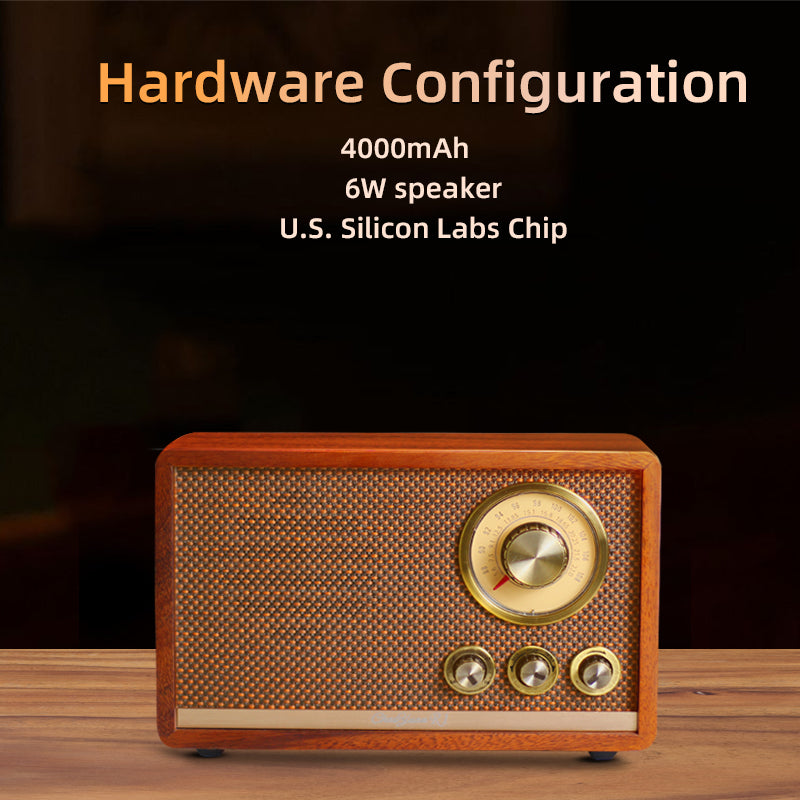 ChaoYuan R1 Walnut Solid Wood Bluetooth Radio,Vintage Speaker, AM/FM Radio ,Shortwave radio for Home CHOYONG R1 CHOYOUNG RADIO