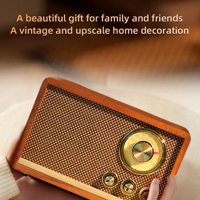 ChaoYuan R1 Walnut Solid Wood Bluetooth Radio,Vintage Speaker, AM/FM Radio ,Shortwave radio for Home CHOYONG R1 CHOYOUNG RADIO