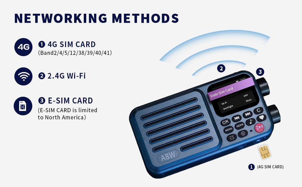 ChoYong A8W prend en charge la radio Internet FM/Micro SD/40K+ Version mondiale (prend en charge les pays européens)