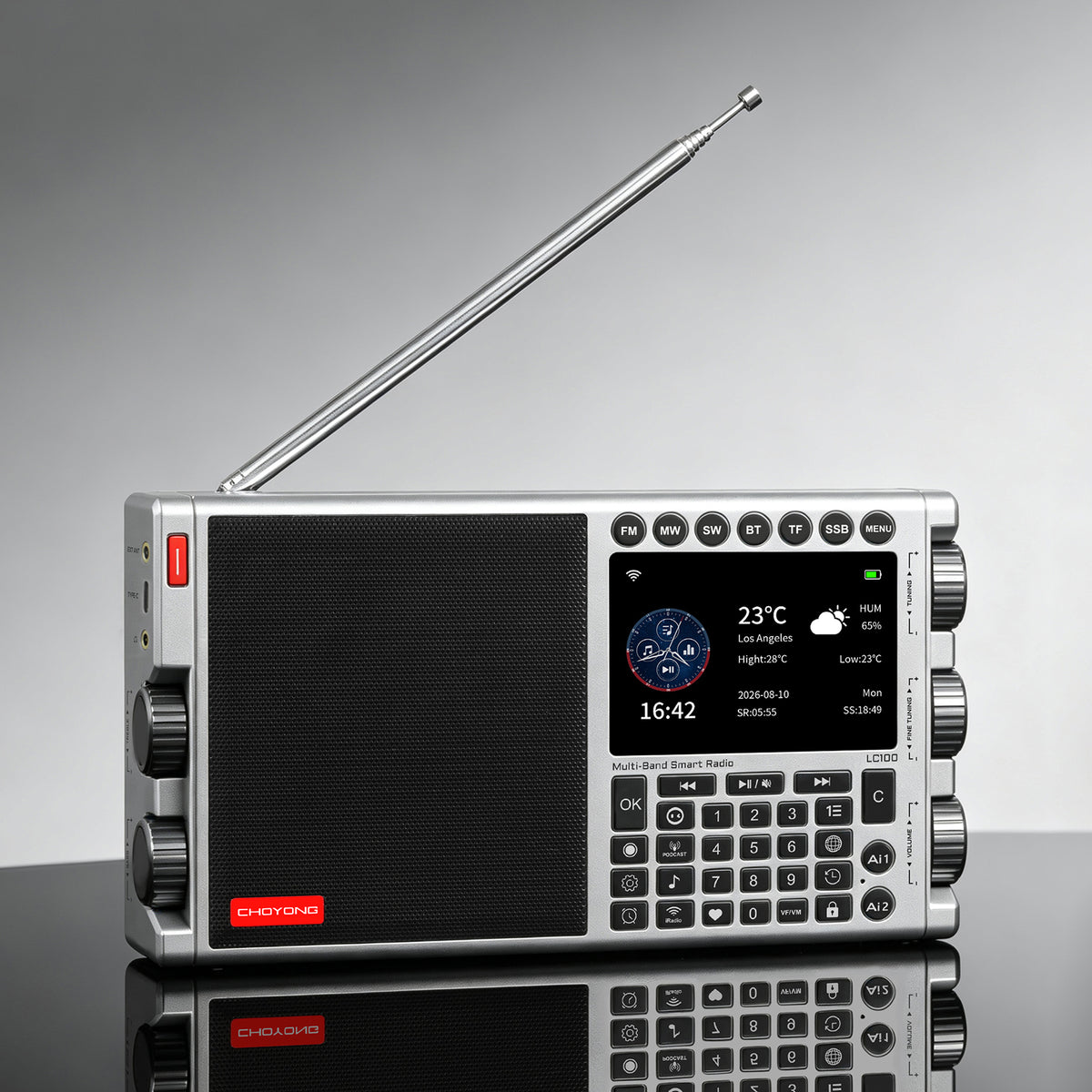 CHOYONG LC100 Internet Radio Multi-Band Smart Radio WiFi/4G Global Version
